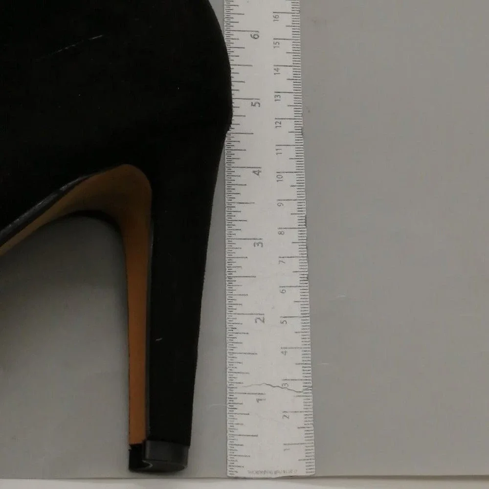 Express Womens Boots Black Fabric Over the Knee Pull On Thigh Tie Stiletto 9